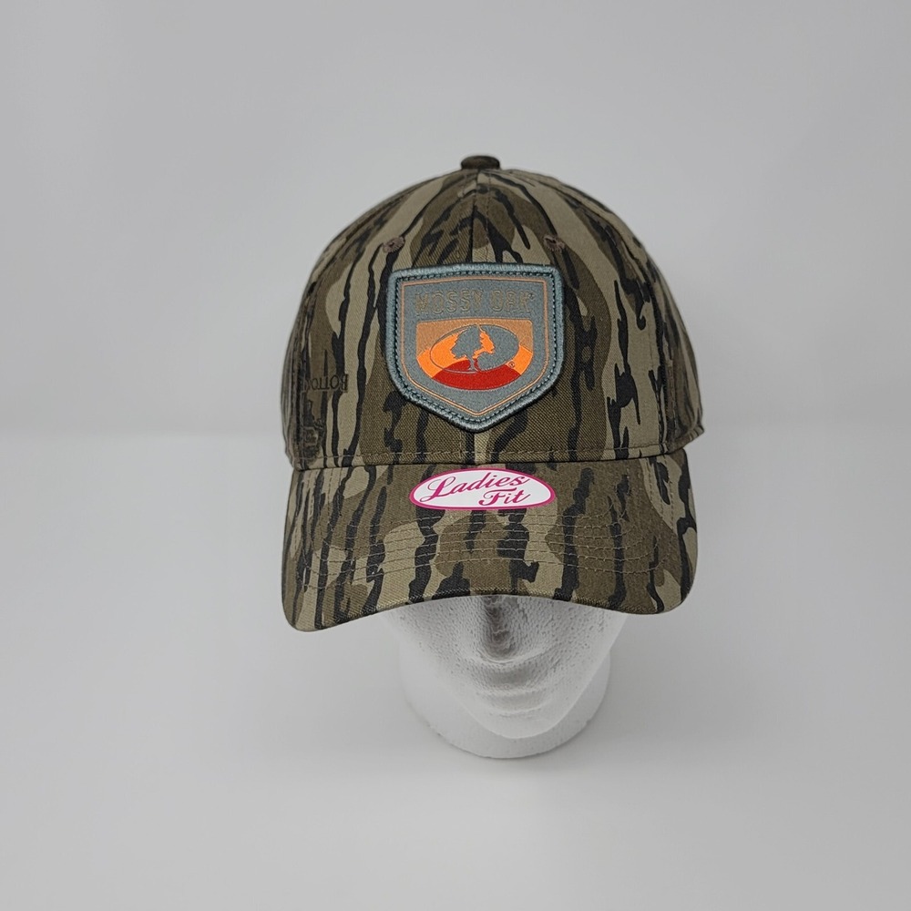 Mossy Oak Camo Hat Women's Strapback Embroidered Green Patch Logo Adjustable Cap